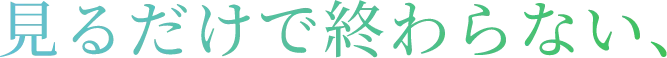 見るだけで終わらない